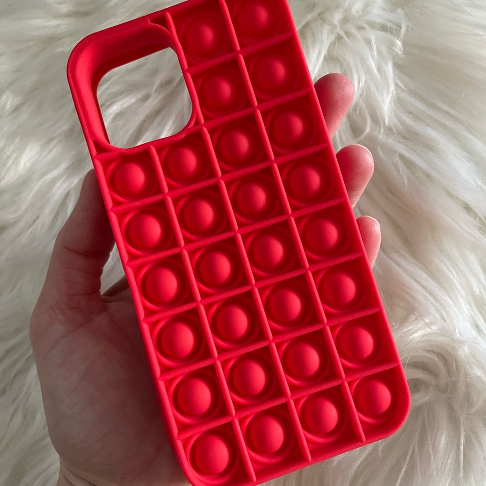 Red Pop Sensory IPhone 12 Cell Phone Cover